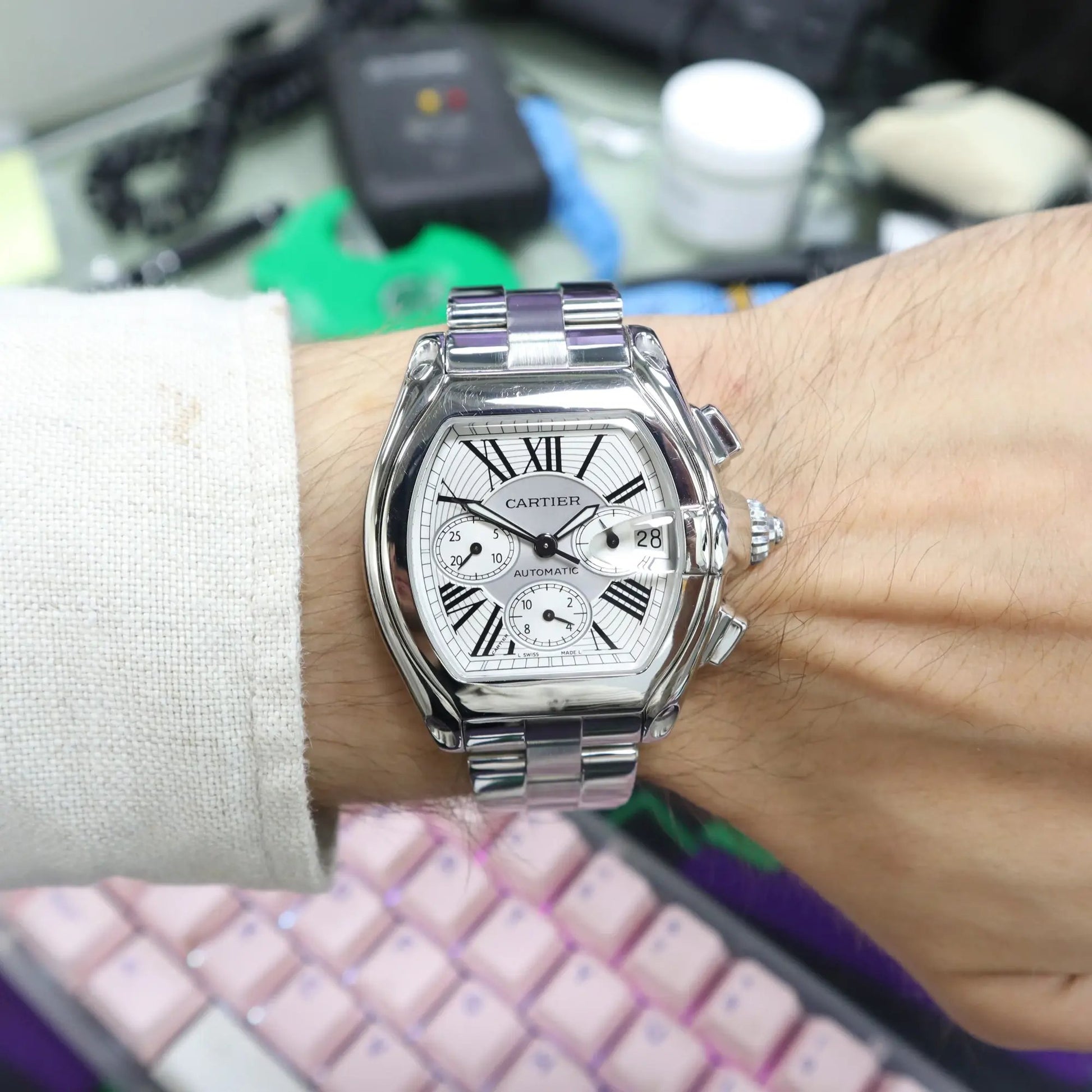 2nd image of Cartier Cartier Roadster XL Wristwatch, PreOwned condition