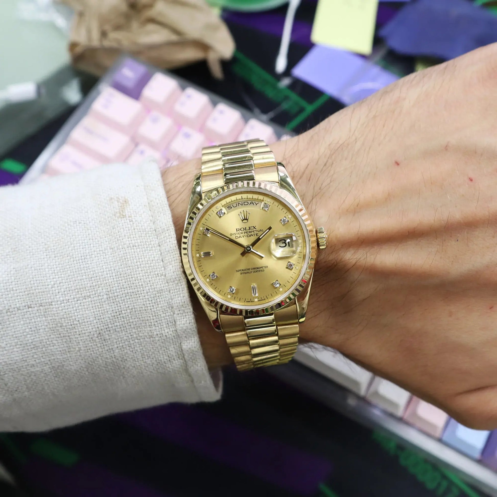 2nd image of Rolex Rolex Day-Date 18238 Wristwatch, PreOwned condition
