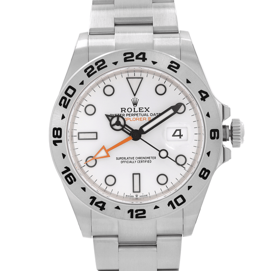 Up Close Front Facing Picture Of Rolex 226570 Stainless Steel Watch New Condition