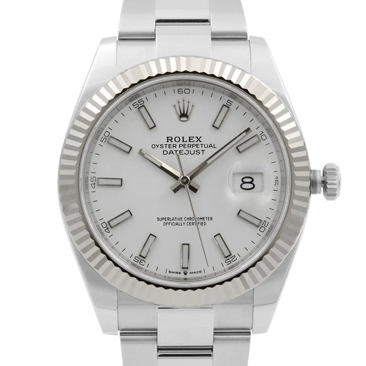 Up Close Front Facing Picture Of Rolex 126334 Stainless Steel Watch New Condition