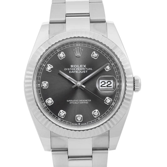 Up Close Front Facing Picture Of Rolex 126334 Stainless Steel Watch New Condition