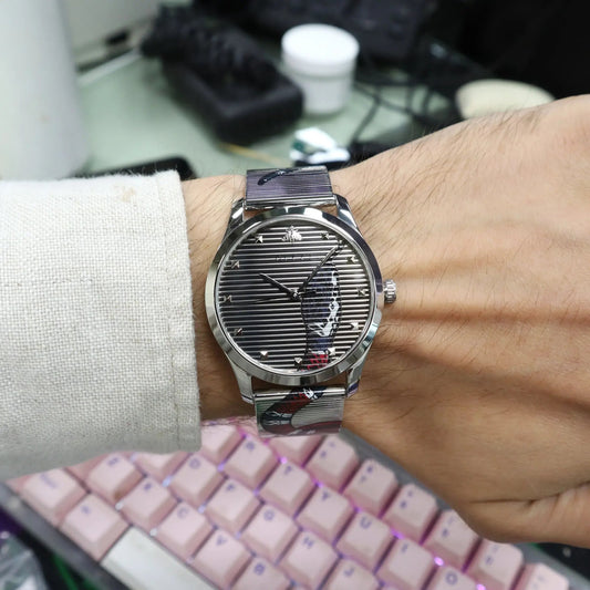 2nd image of Gucci Gucci G-Timeless Contemporary Wristwatch, PreOwned condition