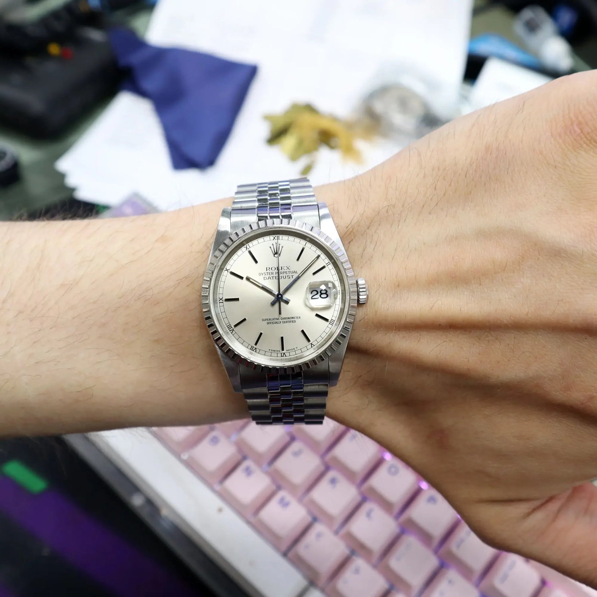 3rd image of Rolex Rolex Datejust 16220 Wristwatch, PreOwned condition