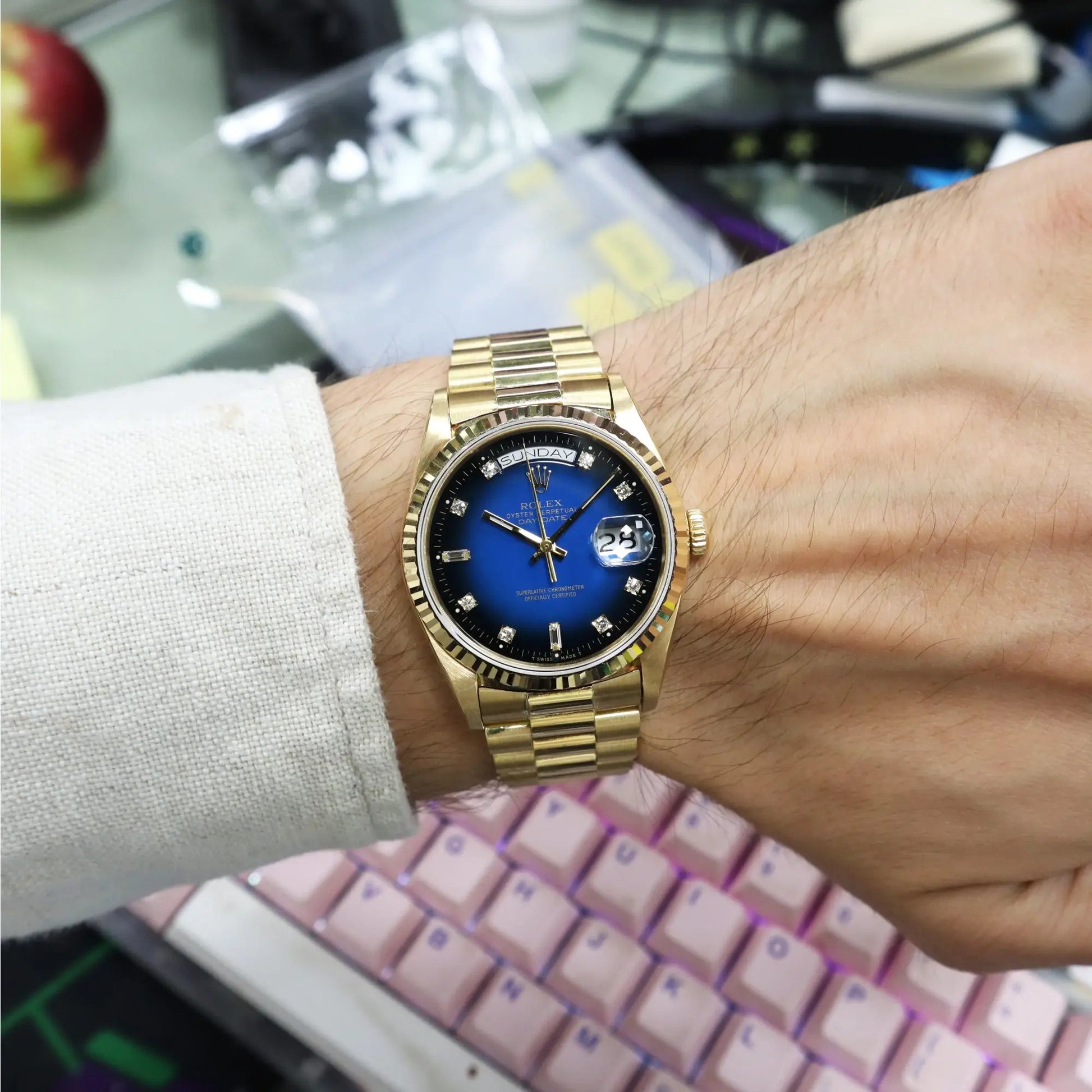 2nd image of Rolex Rolex Day-Date 18038 Wristwatch, PreOwned condition