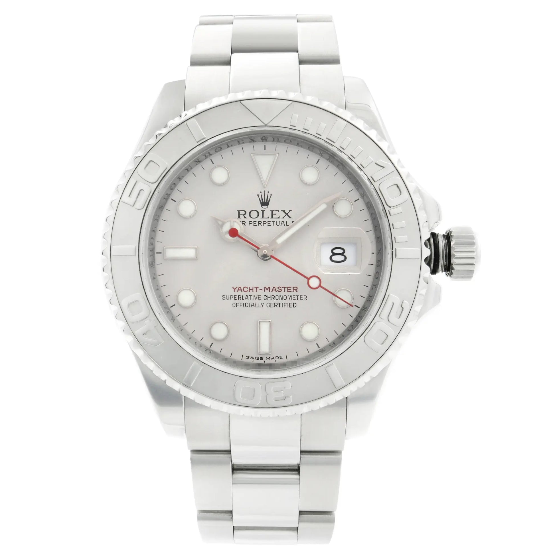 Front Full View Of Rolex 16622 Stainless Steel Watch Pre Owned Condition