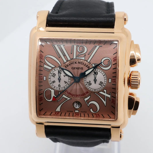 Franck Muller Conquistador Cortez 41mm 10000CC 18K Yellow Gold Bronze Dial Watch