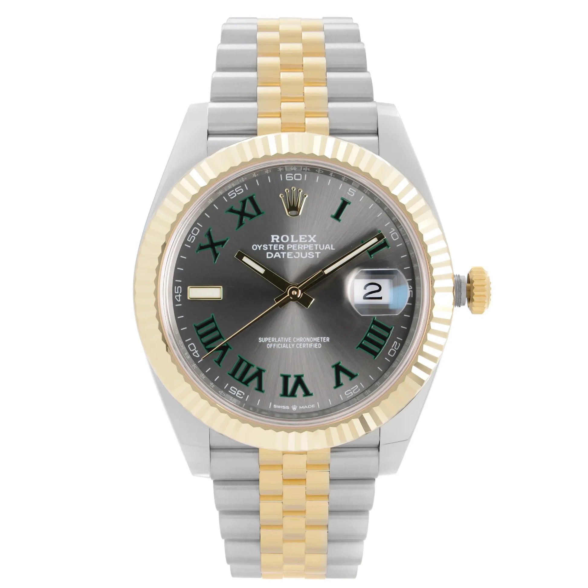 Front Full View Of Rolex 126333 Stainless Steel Watch New Condition