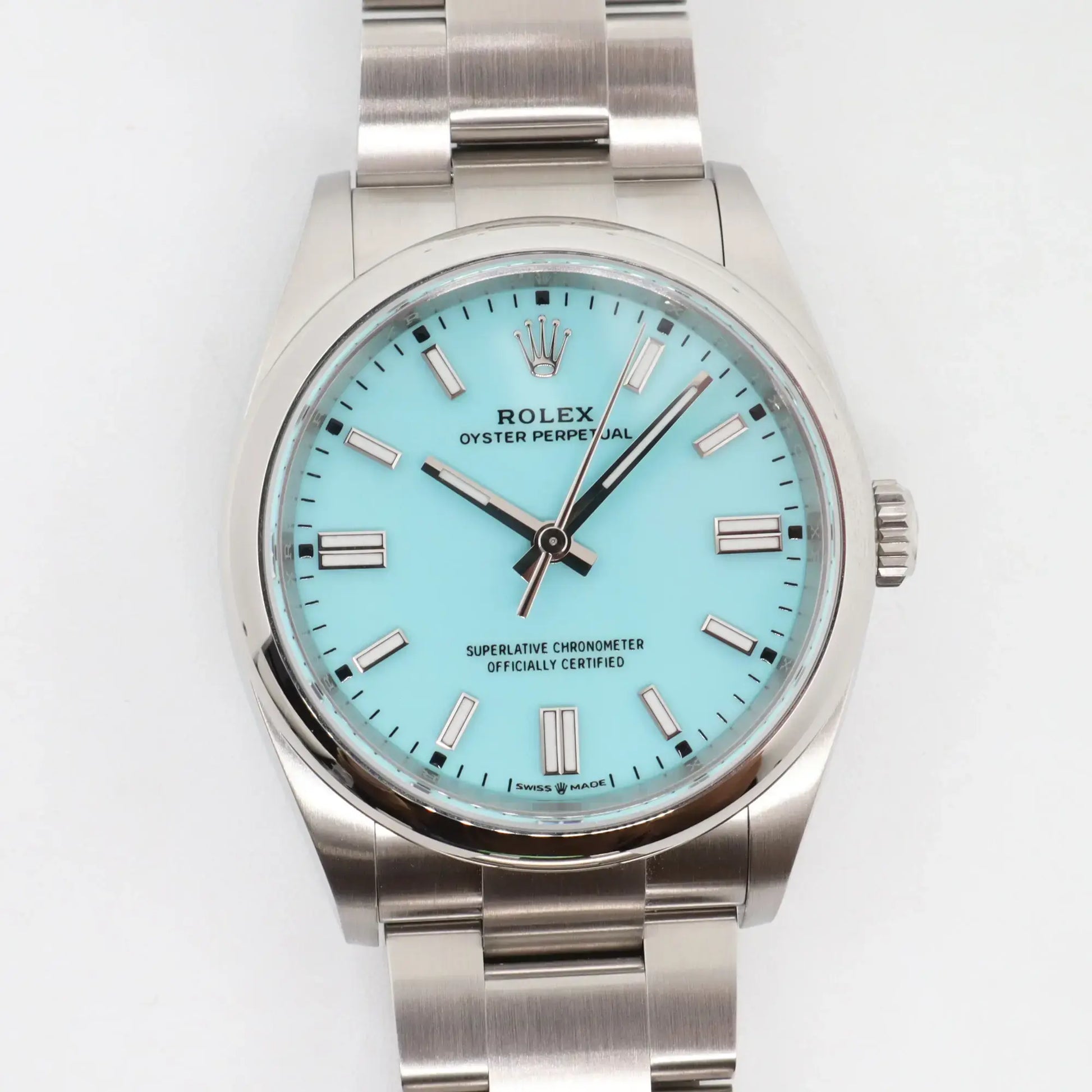 New Rolex 126000 Tiffany Oyster Perpetual 36mm Steel Watch