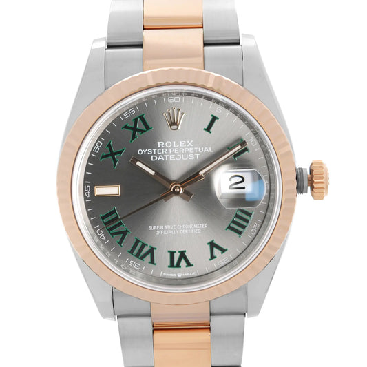 Up Close Front Facing Picture Of Rolex 126231 Stainless Steel Watch New Condition
