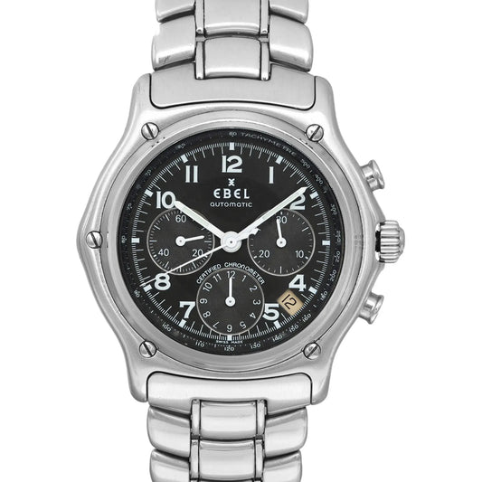 Up Close Front Facing Picture Of EBEL 9137240 Stainless Steel Watch Pre Owned Condition