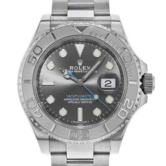 Up Close Front Facing Picture Of Rolex 116622 Stainless Steel Watch Pre Owned Condition