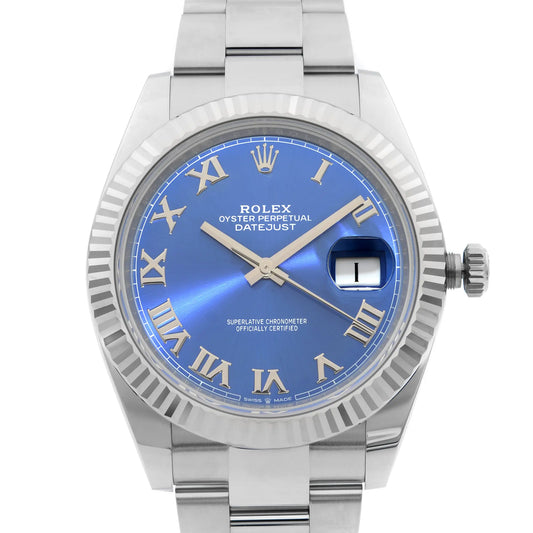 Up Close Front Facing Picture Of Rolex 126334 Stainless Steel Watch New Condition