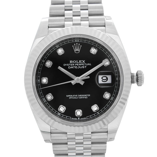 Up Close Front Facing Picture Of Rolex 126334 Stainless Steel Watch Unworn Condition
