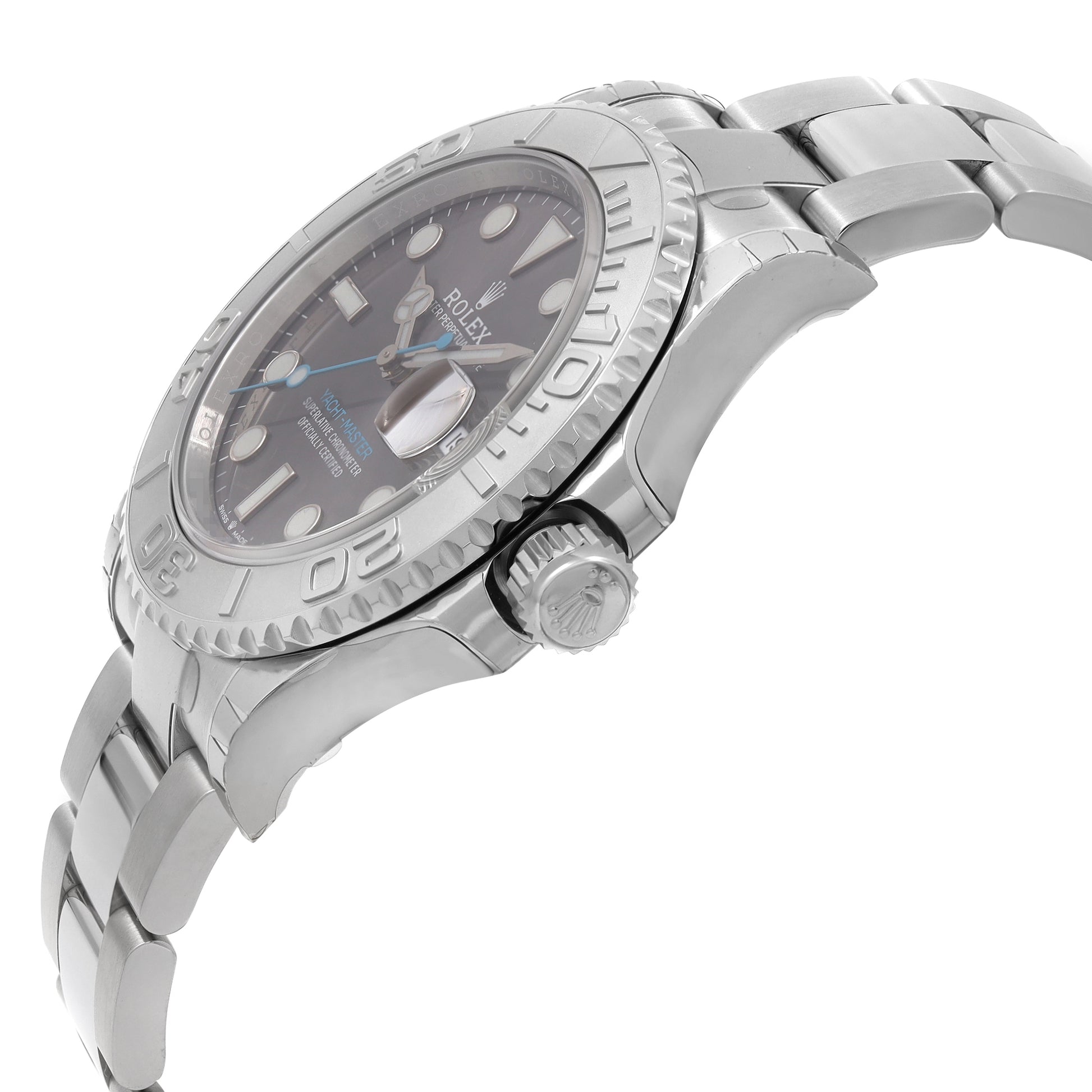 View Of Crown Facing Side Of Rolex 126622 Stainless Steel Watch New Condition