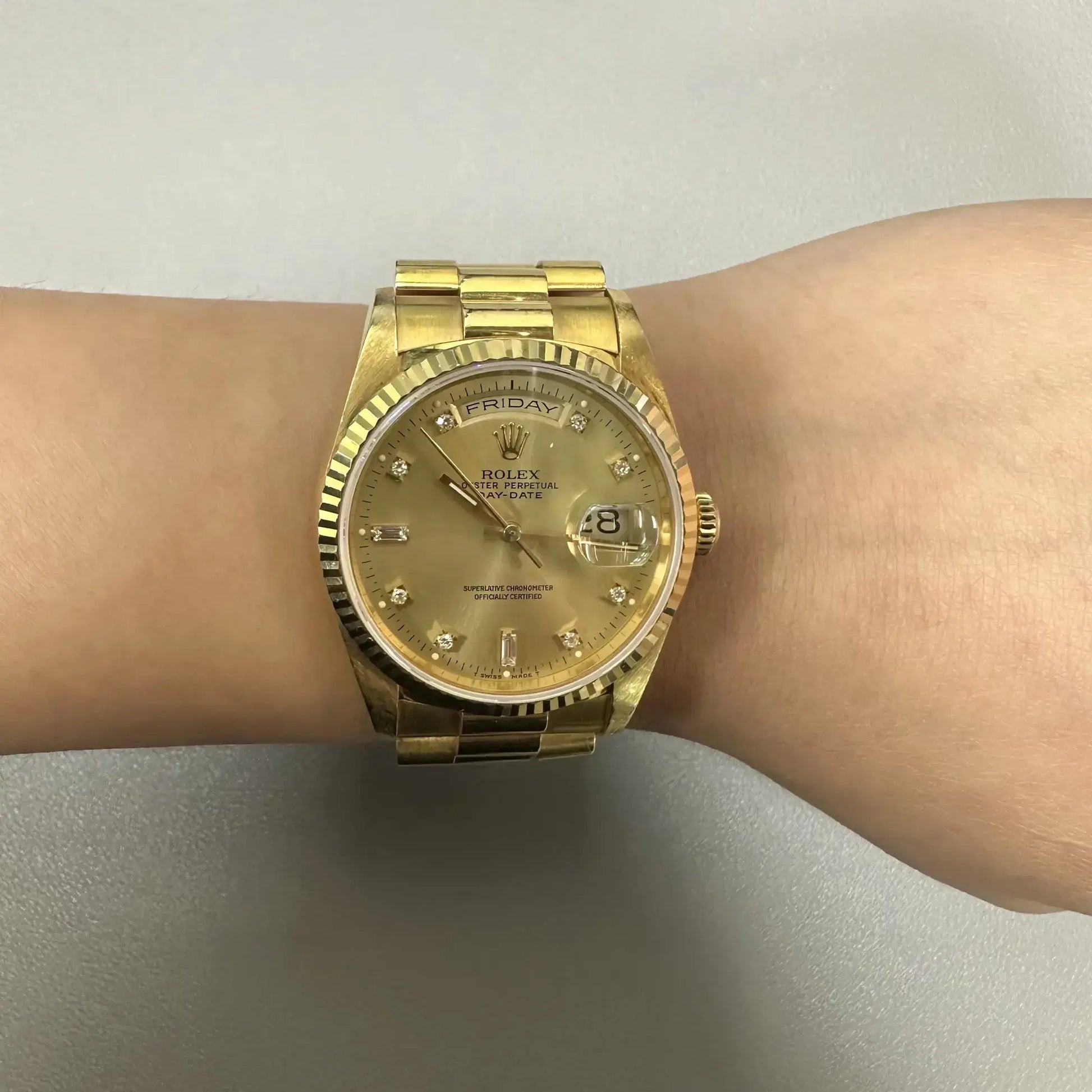 3rd image of Rolex Rolex Day-Date 18238 Wristwatch, PreOwned condition