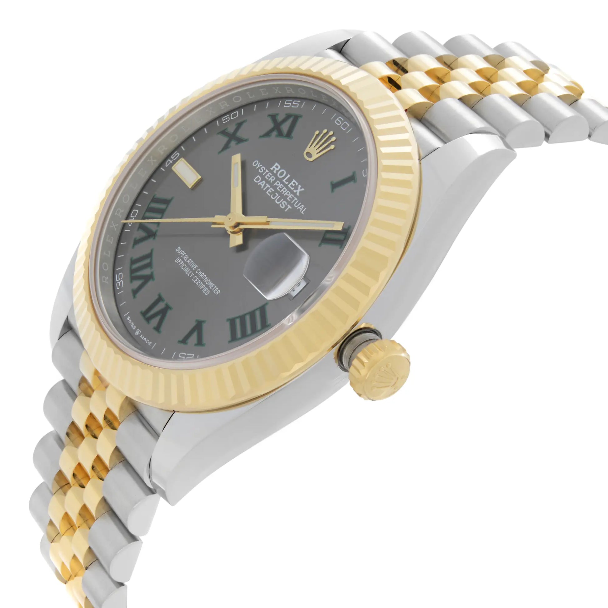 View Of Crown Facing Side Of Rolex 126333 Stainless Steel Watch New Condition