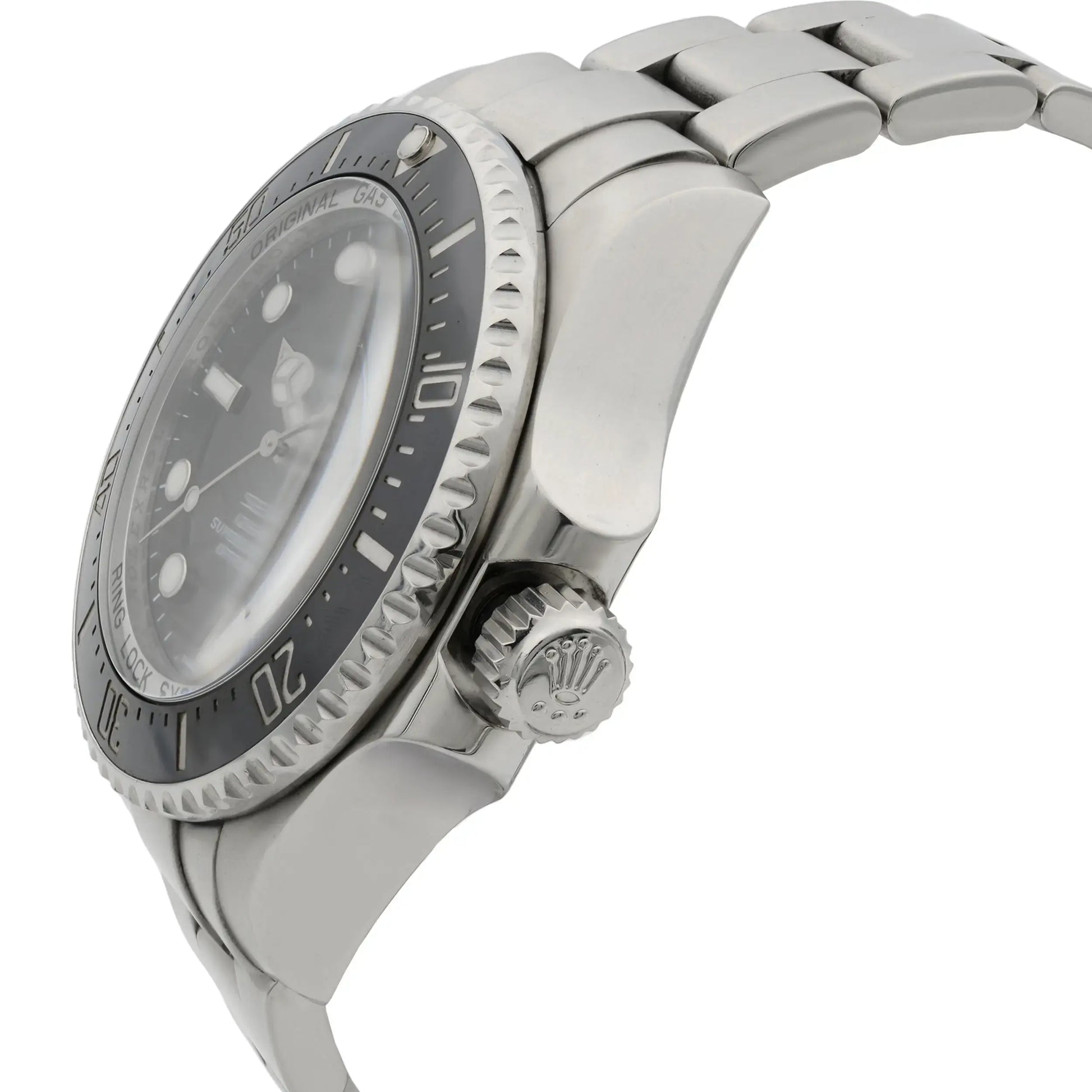 View Of Crown Facing Side Of Rolex 116660 Stainless Steel Watch Pre Owned Condition