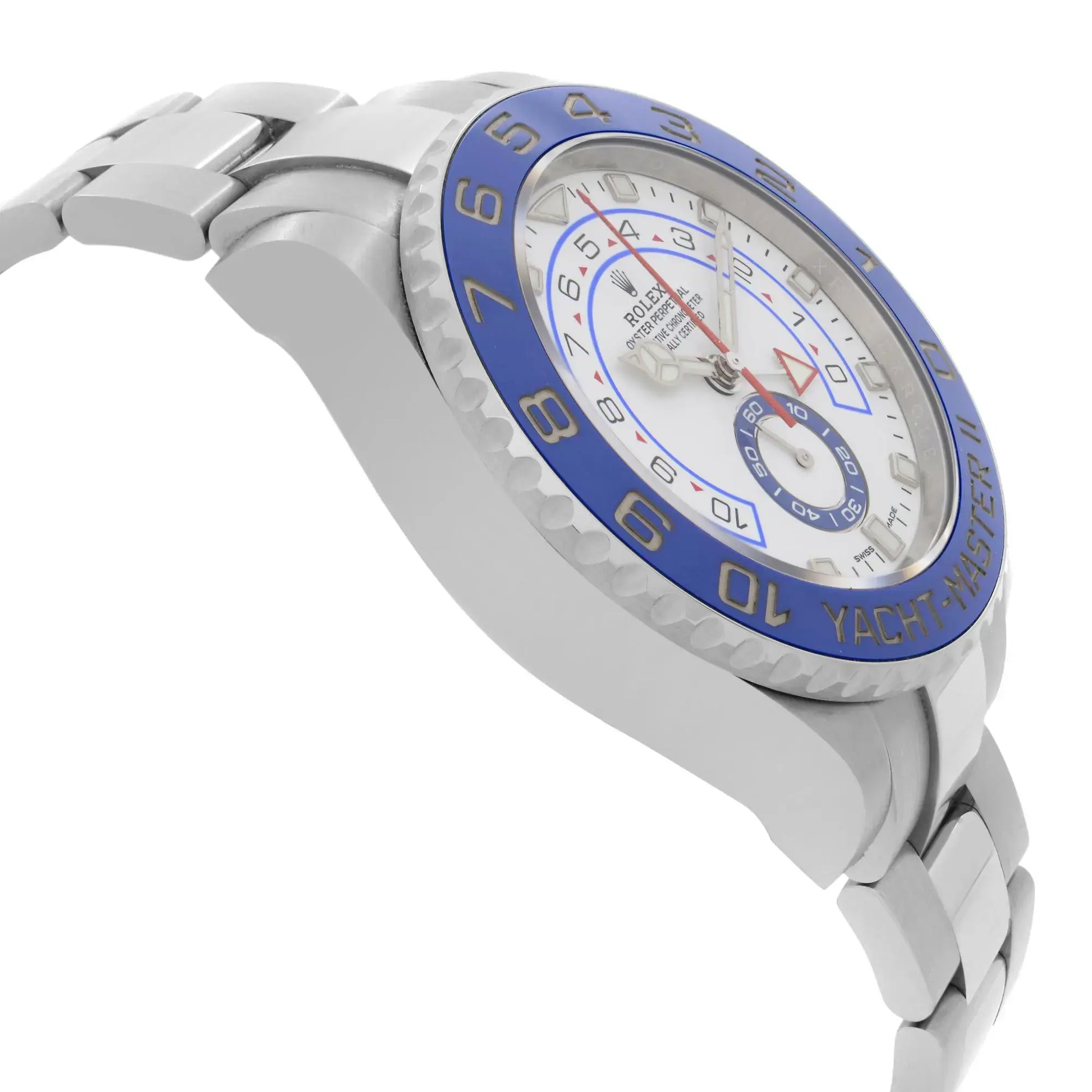 View Of Opposite Crown Facing Side Of Rolex 116680 Stainless Steel Watch Pre Owned Condition