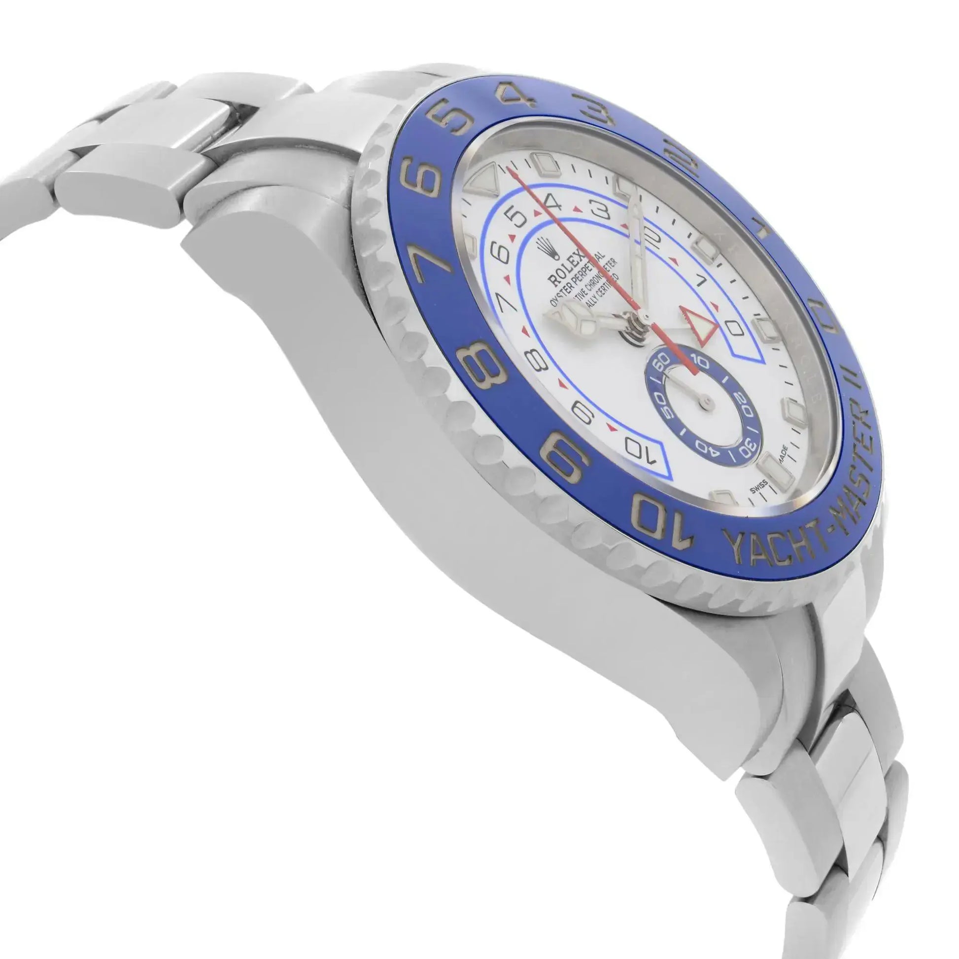 View Of Opposite Crown Facing Side Of Rolex 116680 Stainless Steel Watch Pre Owned Condition