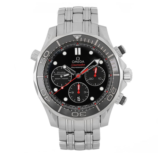 Front Full View Of OMEGA 212.30.44.50.01.001 Stainless Steel Watch Pre Owned Condition Good